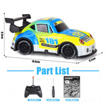 Q241 1 / 24 2WD Remote Control Car Kids Toy RC Racing Car with Cool Light