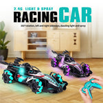 HD3377 1 / 14 RC Racing Car Toy Light Music Mist Spray Remote Control Car, Remote Controller + Gesture Sensing Controller