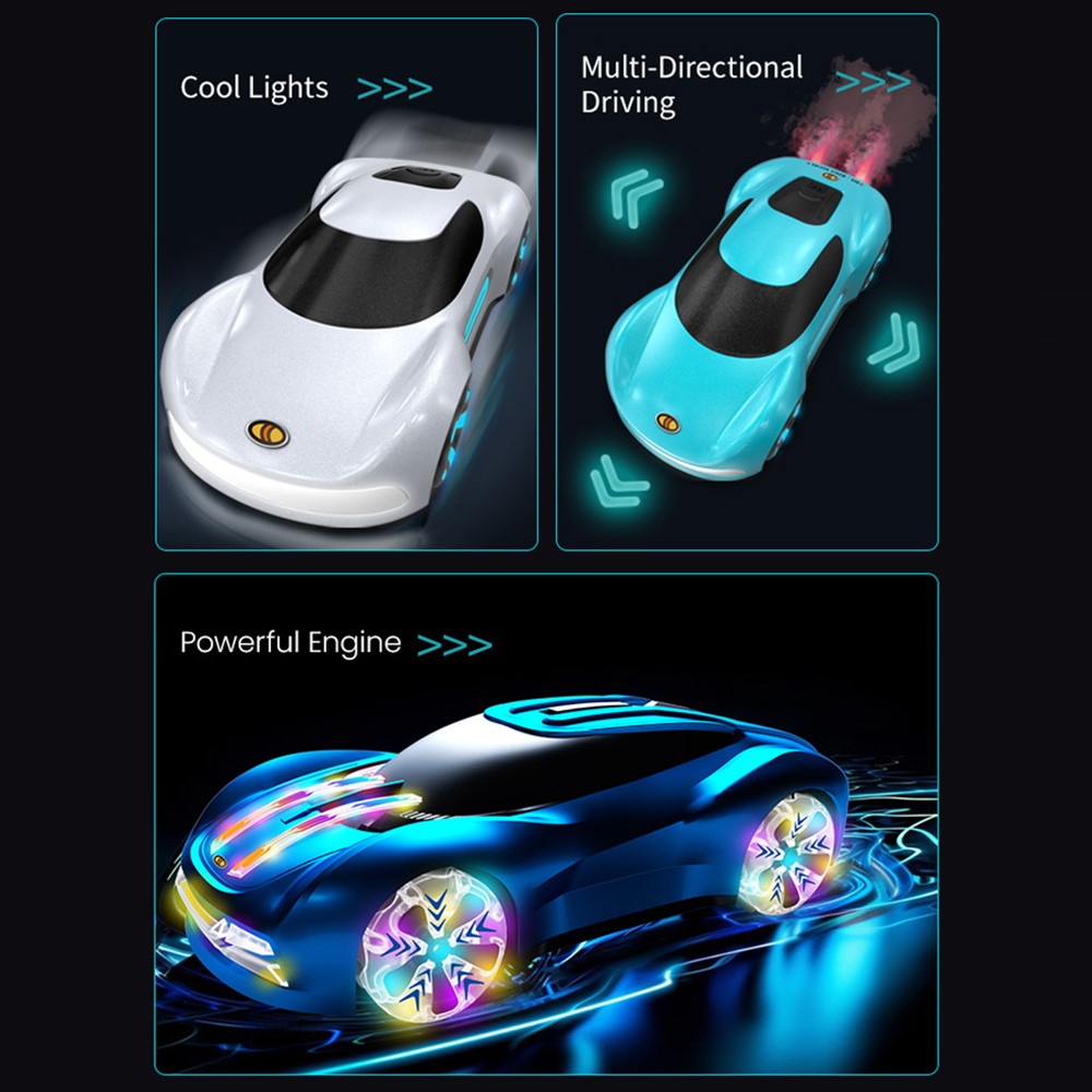 Q206 Style A Remote Control Sports Car with Light and Spray Simulated RC Vehicle , Handheld Remote + Watch Remote