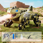 4DRC 4D-Y12 Dinosaur Shape 8 Wheels RC Car Spray Toy for Kids, Single Controller / Single Battery