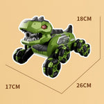 4DRC 4D-Y12 Dinosaur Shape 8 Wheels RC Car Spray Toy for Kids, Single Controller / Dual Battery