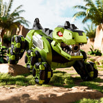 4DRC 4D-Y12 Dinosaur Shape 8 Wheels RC Car Spray Toy for Kids, Single Controller / Dual Battery