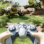4DRC 4D-Y12 Dinosaur Shape 8 Wheels RC Car Spray Toy for Kids, Single Controller / Dual Battery