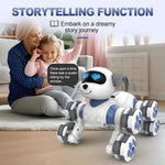 CV-D902 AI Stunt Robot Dog for Kids 8-Wheel Smart Programming RC Pet Dog Mechanical Model Toy
