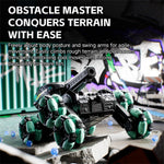 4DRC 4D-Y13 Water Bomb Launcher Dual Control 6 Wheel Drive RC Stunt Tank Children Gift, with 1 Battery