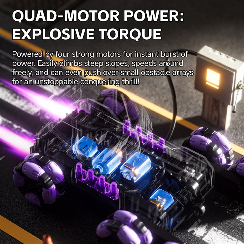 4DRC 4D-Y13 Water Bomb Launcher Dual Control 6 Wheel Drive RC Stunt Tank Children Gift, with 1 Battery