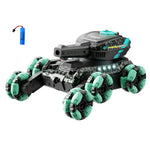 4DRC 4D-Y13 Water Bomb Launcher Dual Control 6 Wheel Drive RC Stunt Tank Children Gift, with 1 Battery