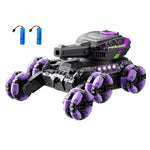 4DRC 4D-Y13 Water Bomb Launcher Dual Control 6 Wheel Drive RC Stunt Tank Children Gift, with 2 Batteries