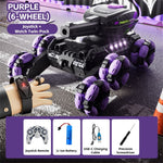 4DRC 4D-Y13 Water Bomb Launcher Dual Control 6 Wheel Drive RC Stunt Tank Children Gift, with 2 Batteries