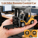 1:64 Mini RC Forklift with Light and Sound Variable Speed Remote Control Forklift Children Toy