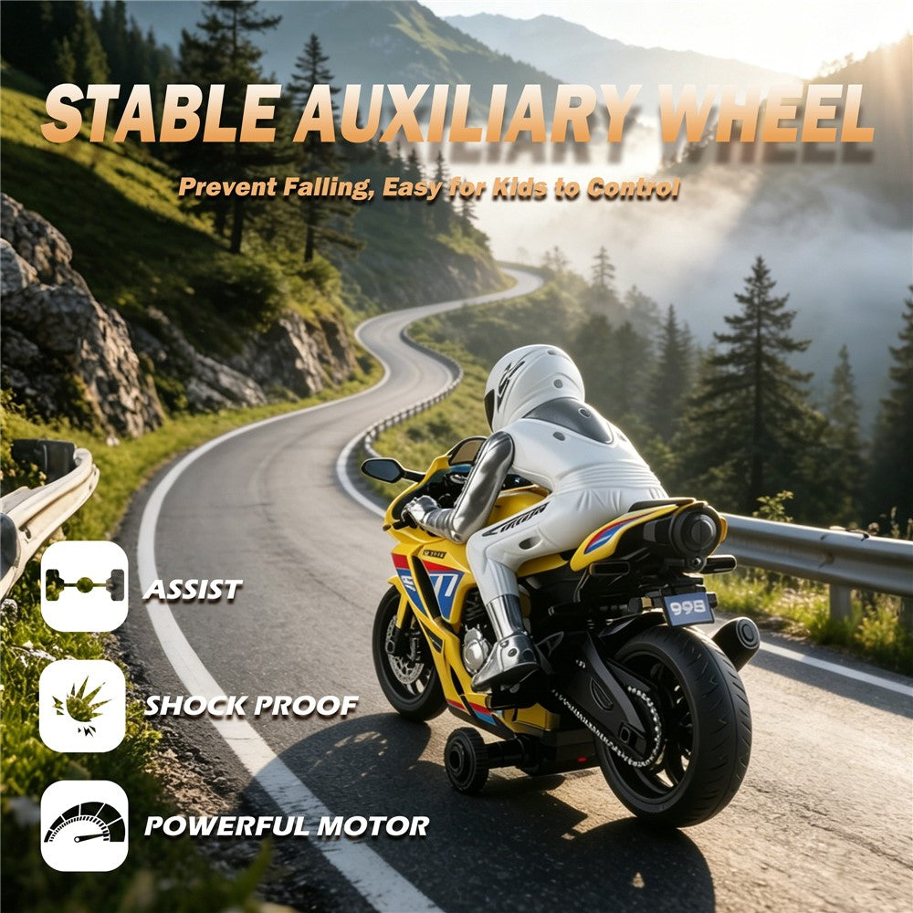 UJ99-MT05 1 / 8 Scale RC Motorcycle 2.4G Remote Control Motorbike RC Toy with LED Light Sound for Kids
