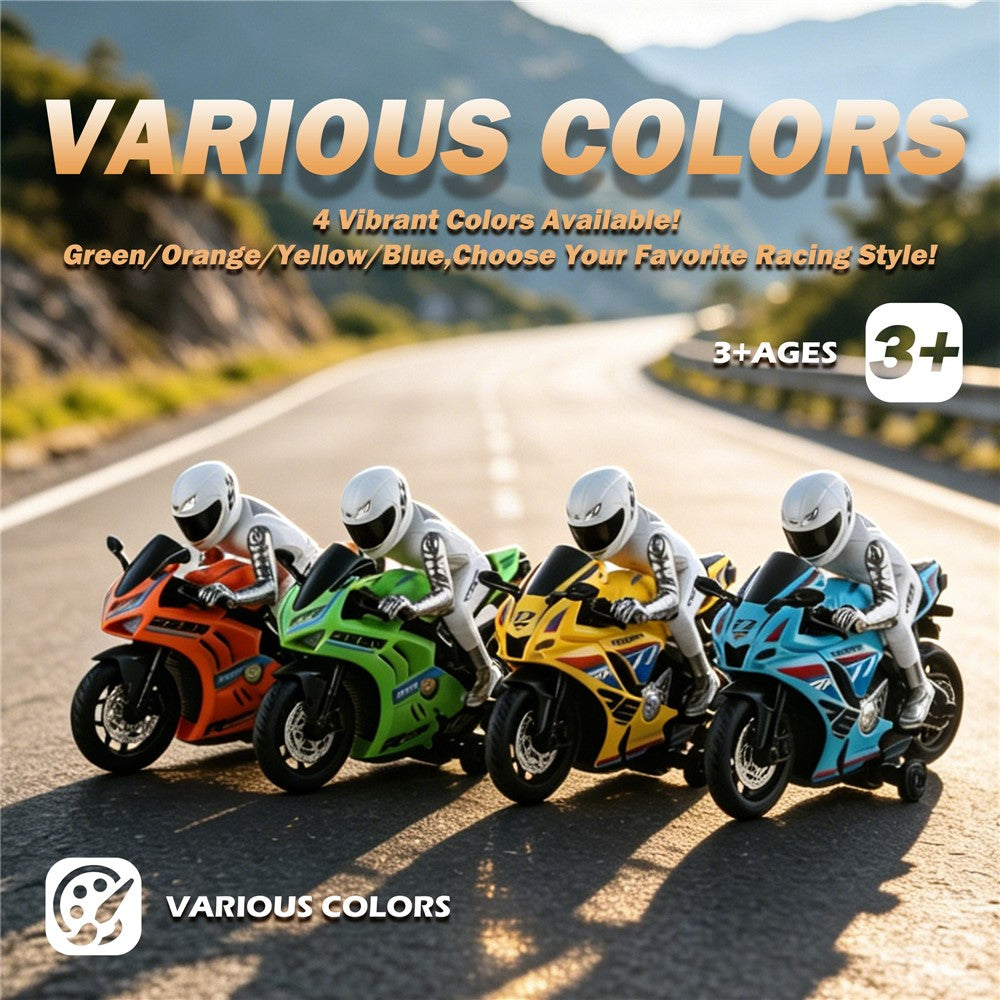 UJ99-MT06 1:8 Scale RC Motorcycle 2.4GHz Remote Control 360° Rotate LED Lights Sound Motorbike RC Toy for Kids