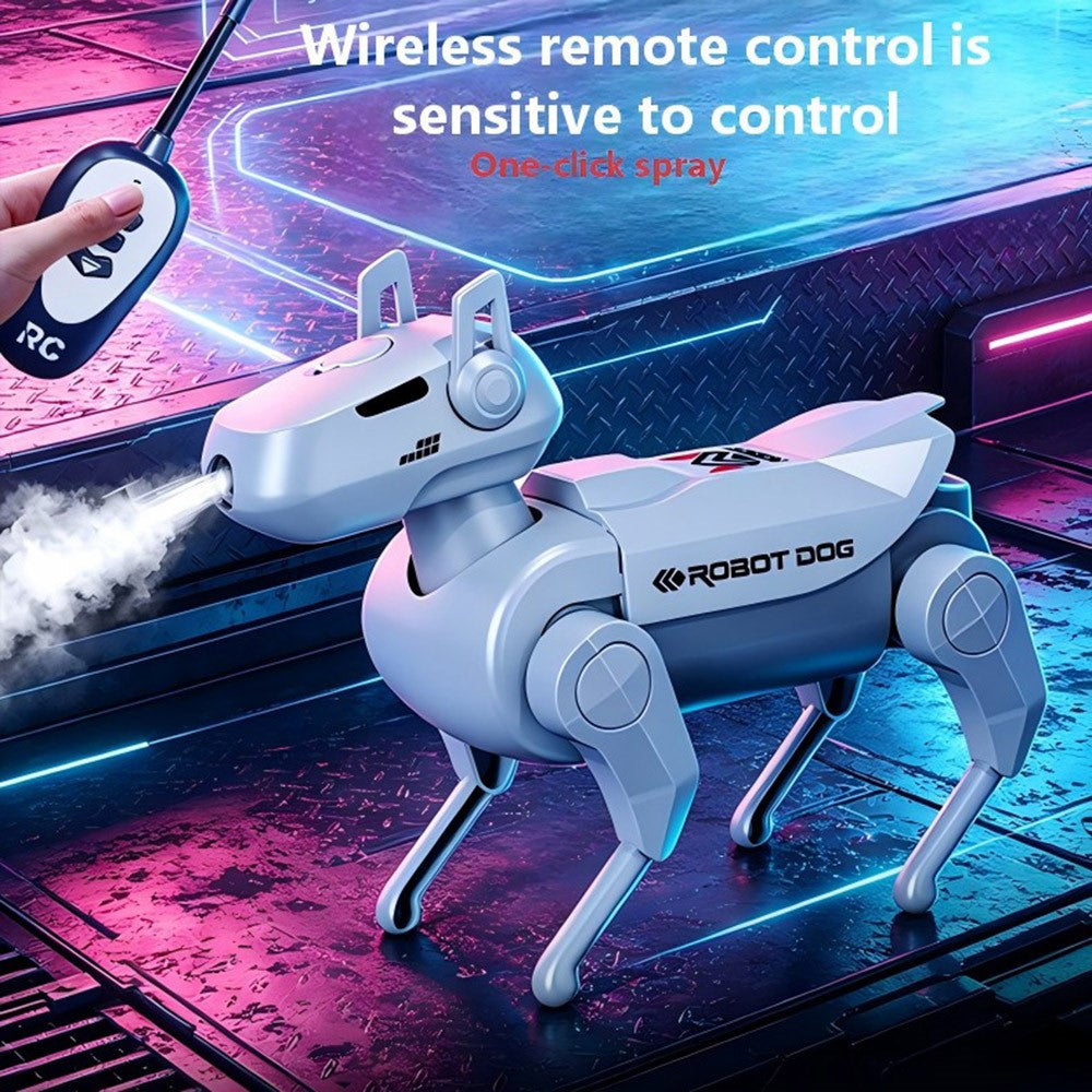 1028K-1 Kids Remote Control Spray Robot Dog Electronic Walking Mechanical Pet Toy With LED Light