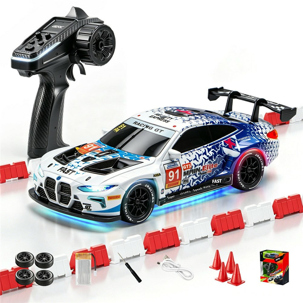 4DRC 4D-H6 1:43 Drift Racing Car 2.4G Remote Control 4WD RC Car with Ambient Light, High-end Version