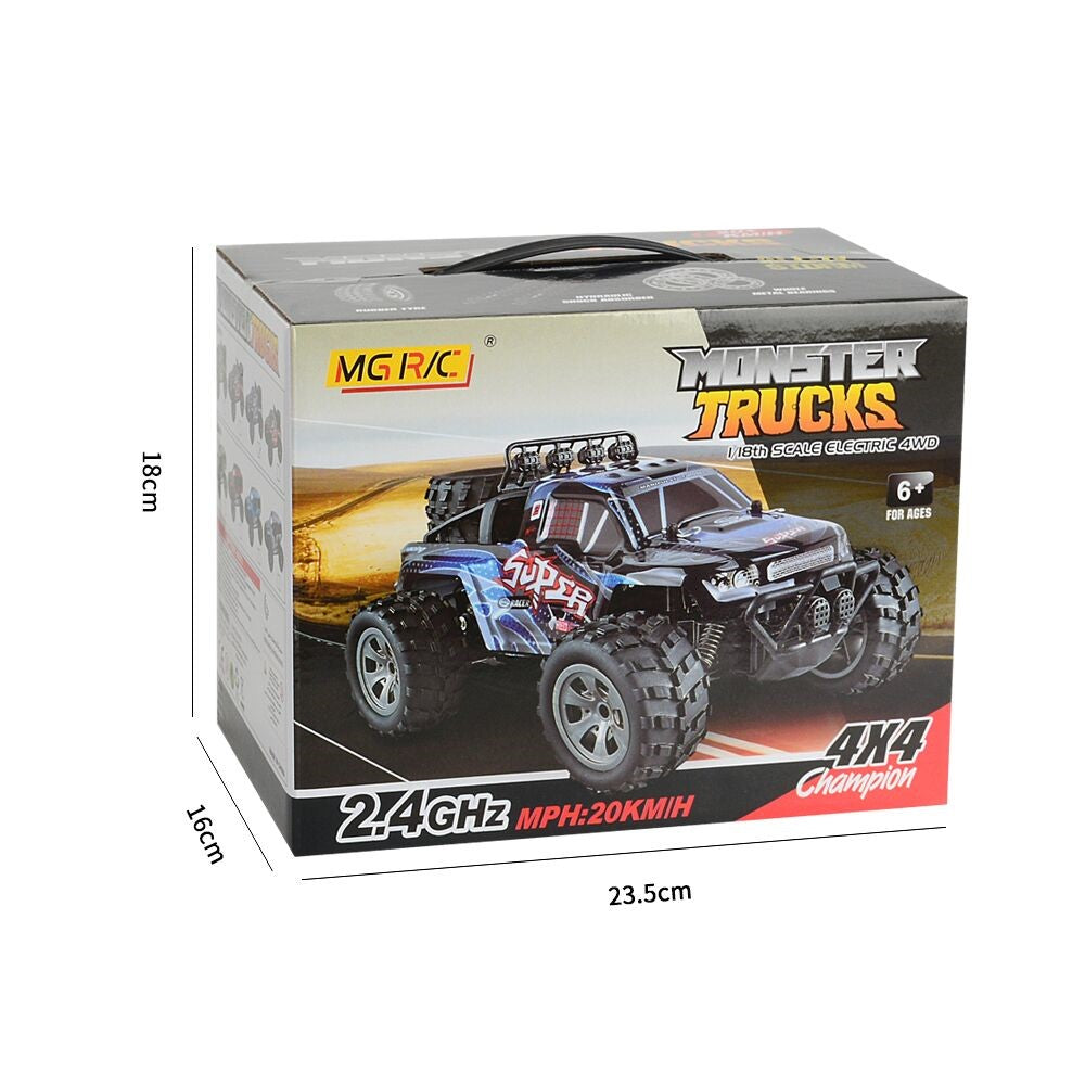 20km/h 1:18 2.4G Remote Control Car RC Electric Monster Truck Off-Road Vehicle