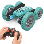 Double-sided Rotating Deformation Stunt 2.4G RC Car Children Boys Remote Control Light Music Car Toy