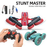 Double-sided Rotating Deformation Stunt 2.4G RC Car Children Boys Remote Control Light Music Car Toy