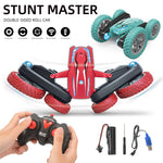 Double-sided Rotating Deformation Stunt 2.4G RC Car Children Boys Remote Control Light Music Car Toy