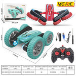Double-sided Rotating Deformation Stunt 2.4G RC Car Children Boys Remote Control Light Music Car Toy