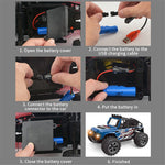 58620 2.4G Trådlös RC Terrängfordon 1/18 Elektronisk Klätterbil Modellleksaker Med Ljus För Barn