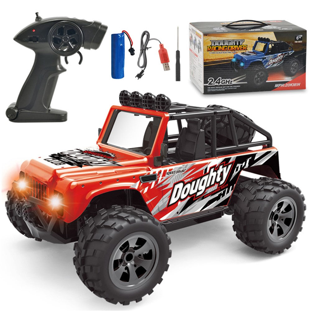 58620 2.4G Trådlös RC Terrängfordon 1/18 Elektronisk Klätterbil Modellleksaker Med Ljus För Barn