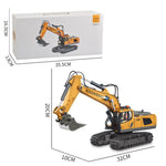 1034 Plastic 1:20 2.4G RC Engineering Vehicle Remote Control 680 Degrees Rotation 11 Channel Crawler Excavator Kids Toy with Light Music