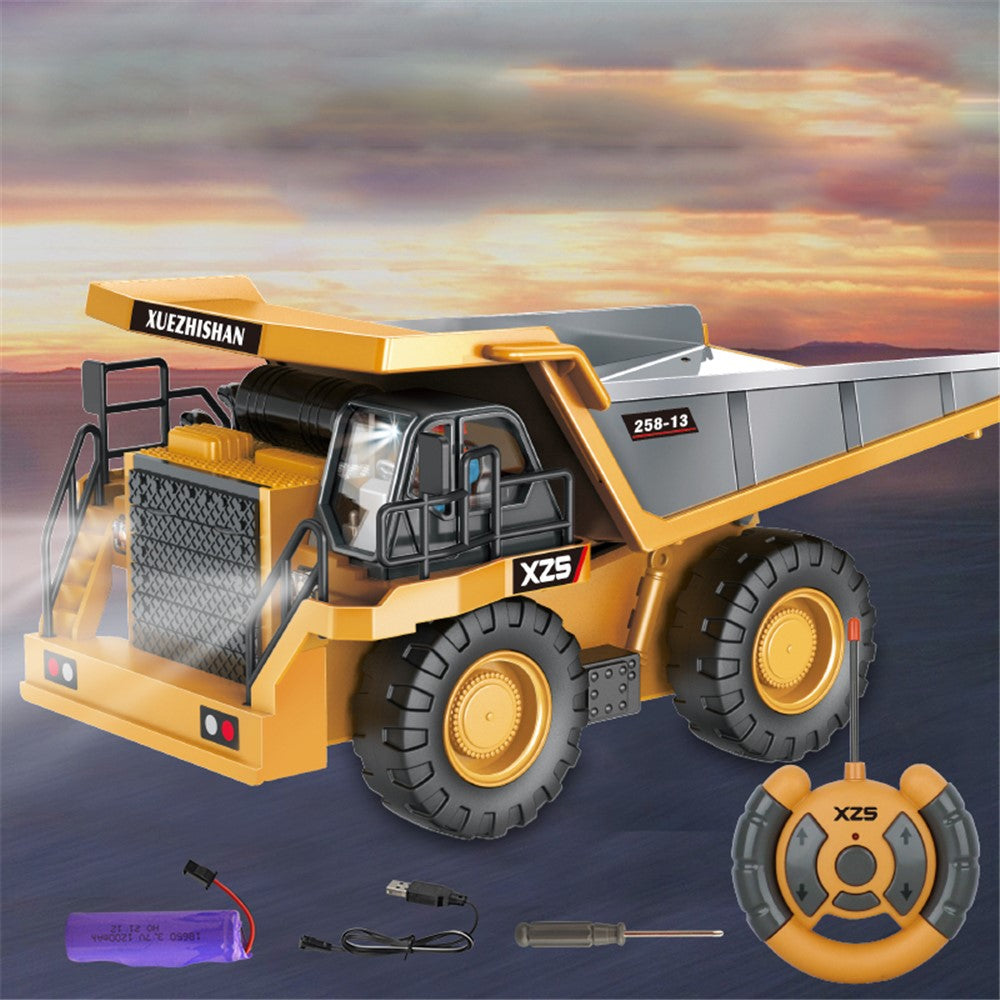 BC258-13 1/24 RC Dumper 6-kanals Fjärrstyrd Lastbil Byggfordon Leksaker för Barn Pojkar och Flickor