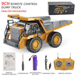 BC1043 1/24 legeringsdumper, 9-kanals 2.4G RC-anlægsbil, lastbil-legetøj til børn