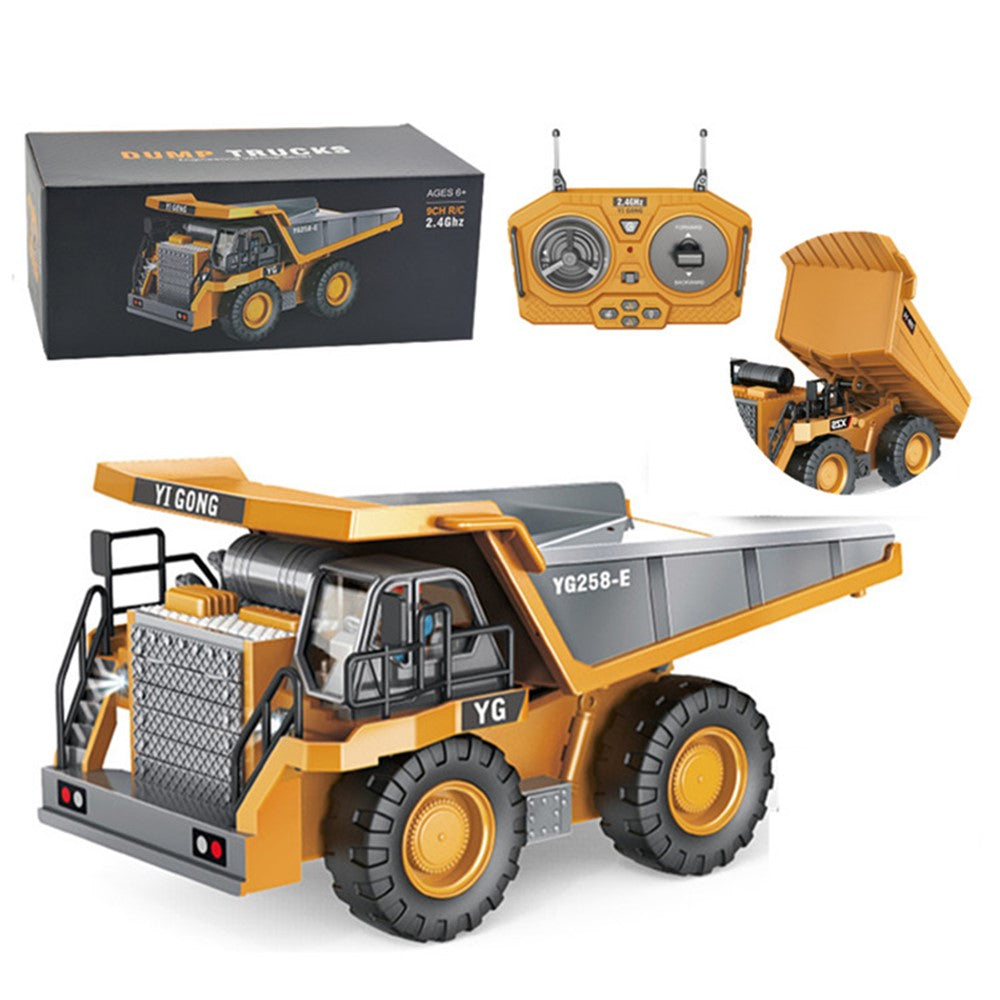 BC1043 1/24 legeringsdumper, 9-kanals 2.4G RC-anlægsbil, lastbil-legetøj til børn