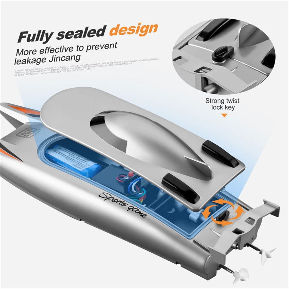 805 Remote Control Racing Boat 2.4G 30Km/h High Speed Dual Motor RC Boat for Kids Adults, with 1 Battery