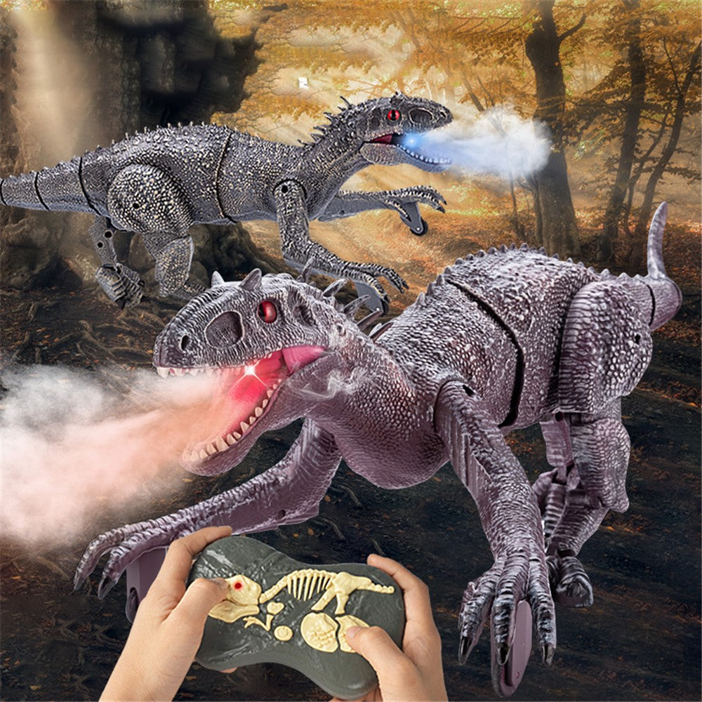 SM190 2.4G 8-kanals RC Vandrande Dinosaurieleksak för Barn Simulering Tyrannosaurus Elektrisk Robotdinosaurie med LED-ljus, Ljud, Spray, Dinosaurieleksak för Pojkar och Flickor