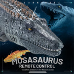 Summer High-speed Mosasaurus Boat Toy Waterproof Electric Simulation Crocodile Remote Control Boat with Dual Motors for Children
