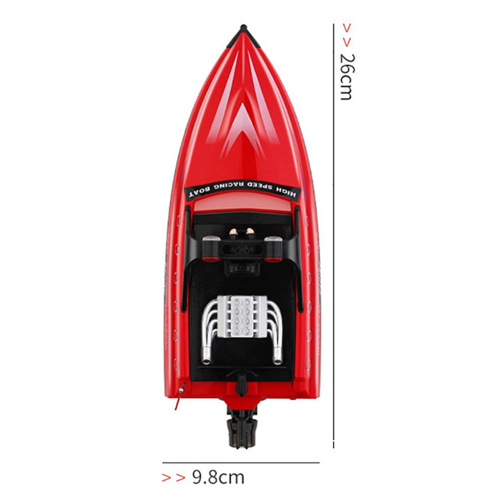 WLTOYS WL917 Höghastighetsracerbåt Fjärrstyrd tävlingsbåt med lampor, propeller 16 km/h motorbåtsmodellleksak för barn