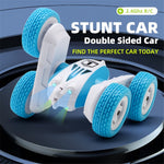 GT1 Mini 2.4G RC Car Double-Sided Stunt Drift Rolling Remote Control Off-road Car Children Boys Toy