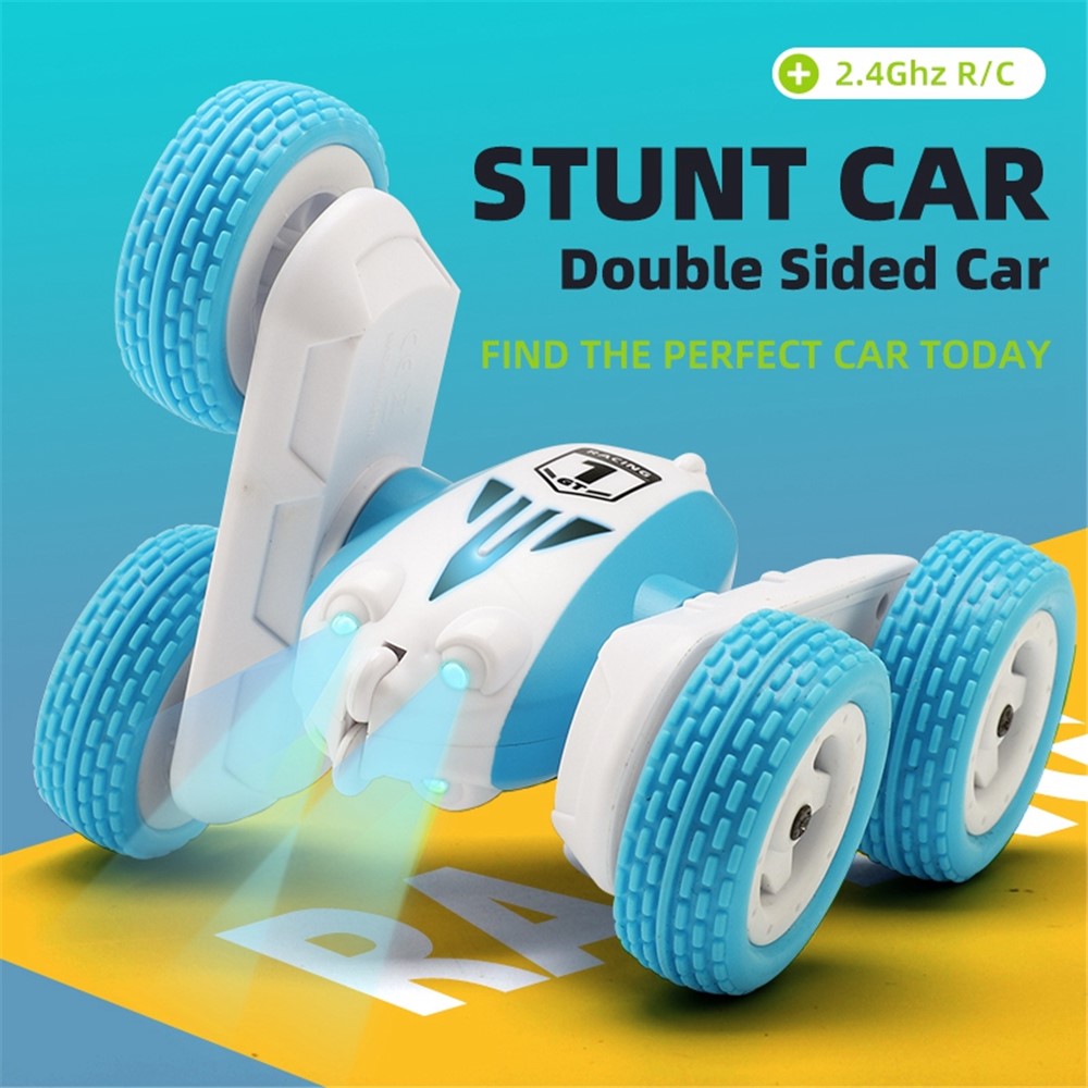 GT1 Mini 2.4G RC Car Double-Sided Stunt Drift Rolling Remote Control Off-road Car Children Boys Toy