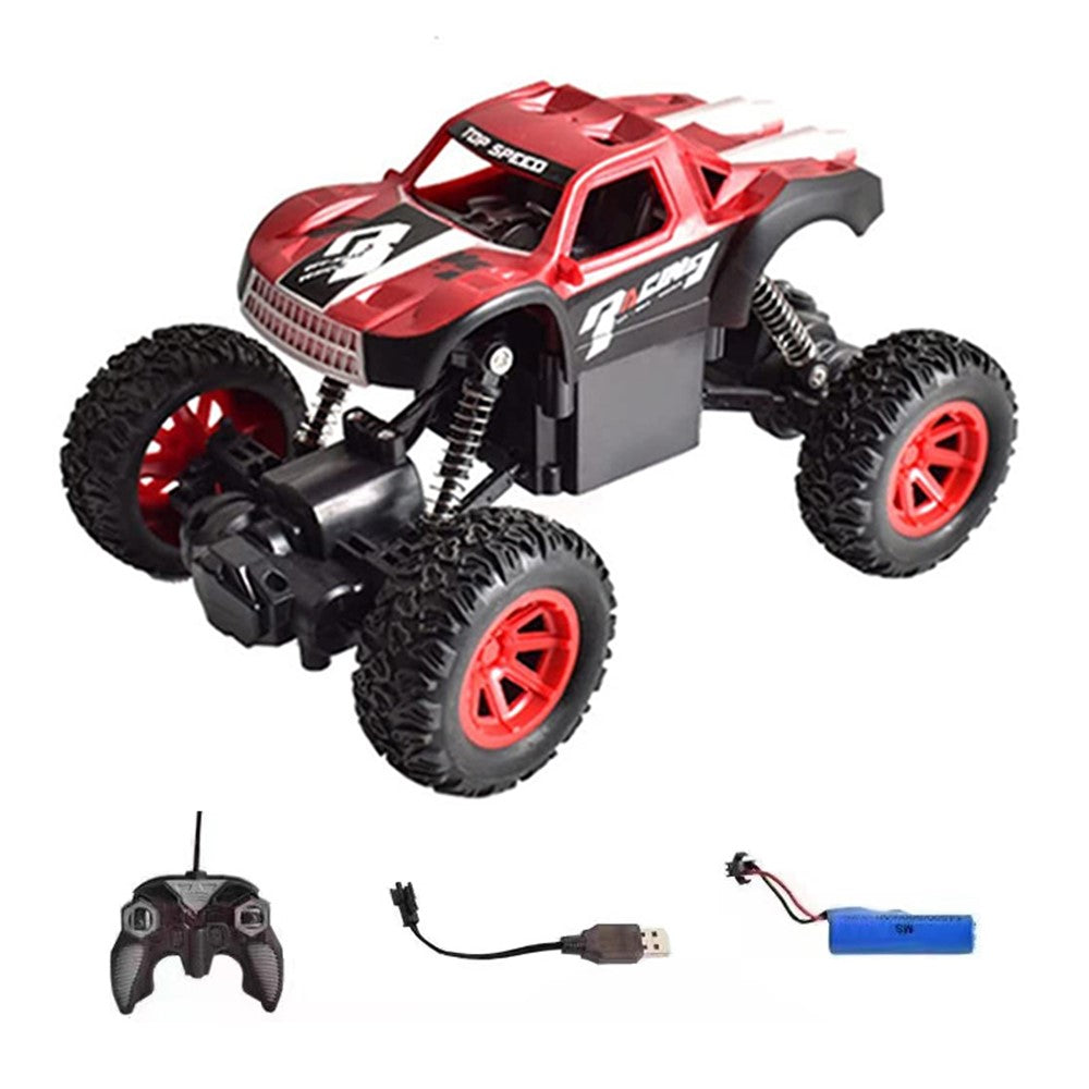 Barn 2,4 GHz legeringsklätterbil elektrisk 4WD fjärrstyrd terrängstuntbilleksaker för födelsedag, julklapp