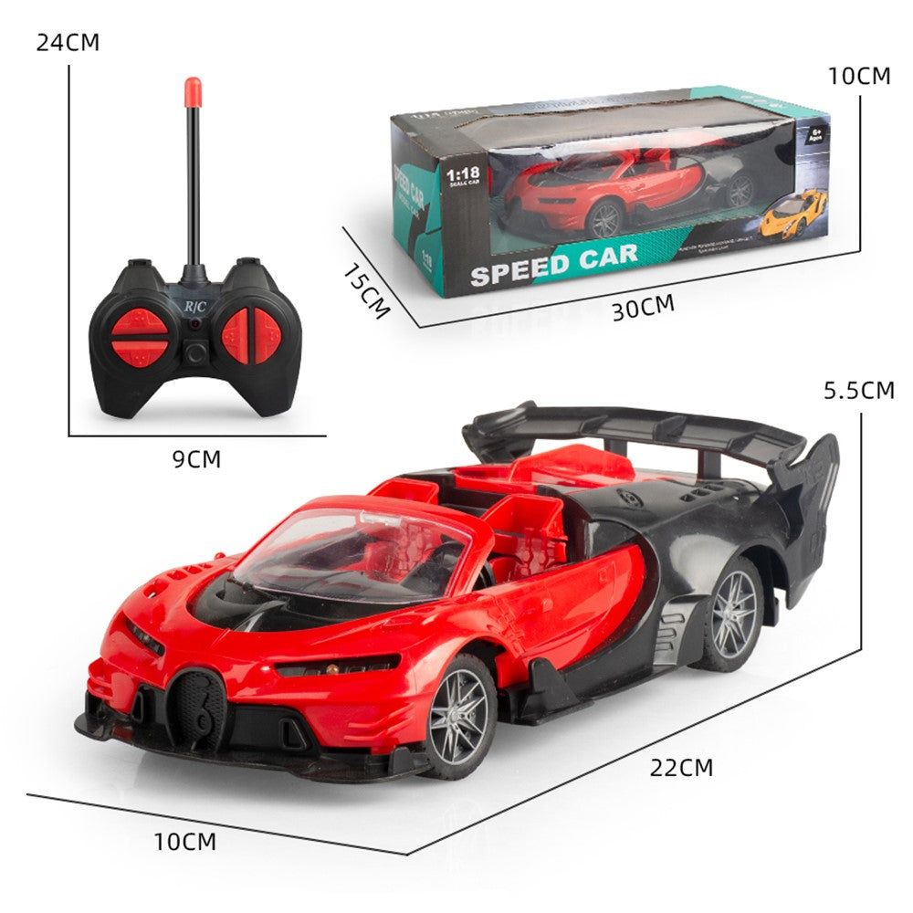 LX6078A 1:18 4CH RC Bilsimulering Racingbil Modell Leksak Trådlös Drift Elfordon Leksaker för Barn