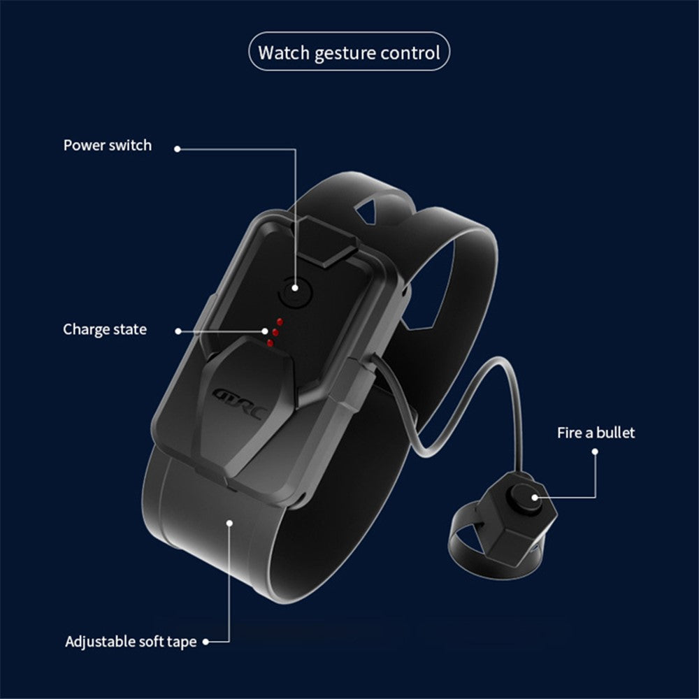 4DRC Y1 Remote Control + Watch Gesture Control RC Tank Water Bomb Car Battle Game Toy, with 2 Battery