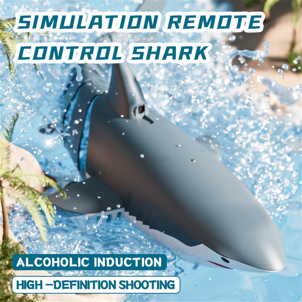 4DRC S6 Bionic Remote Control Shark Spray Water Toy with Camera Electric Megalodon RC Toy, 2 Batteries
