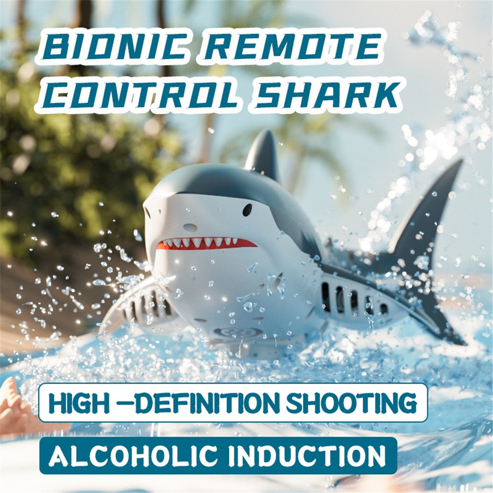 4DRC S6 Remote Control Bionic Shark Electric Spray Water RC Toy with 1 Battery (No Camera Lens)