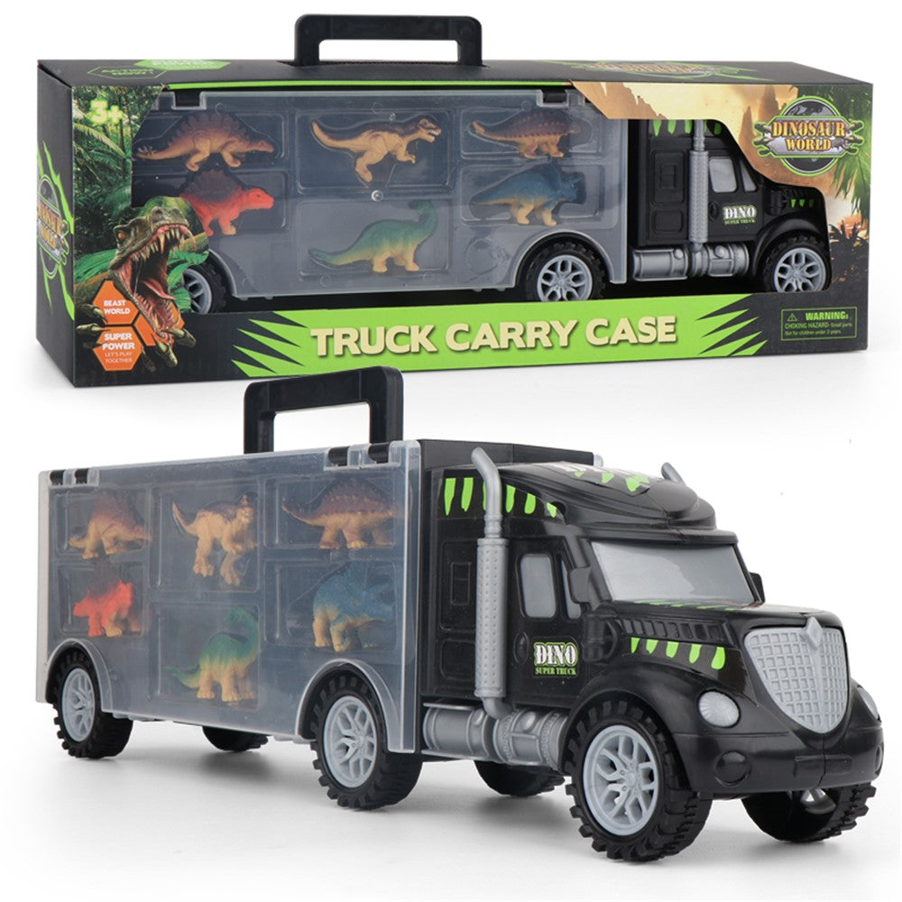 Dinosaurie Container Leksakslastbil Carrier Lastbil Leksaker DIY Förvaringsset Transport Bil Leksak Barnleksak