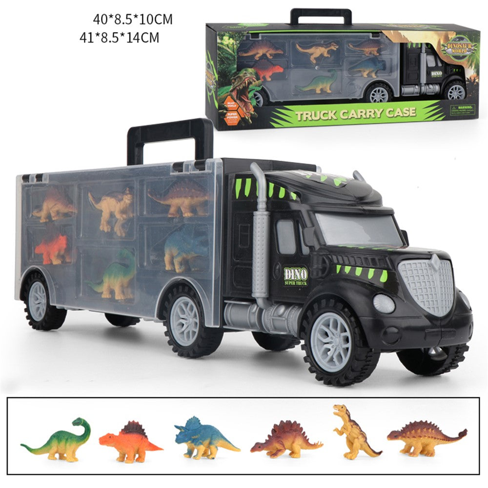 Dinosaurie Container Leksakslastbil Carrier Lastbil Leksaker DIY Förvaringsset Transport Bil Leksak Barnleksak
