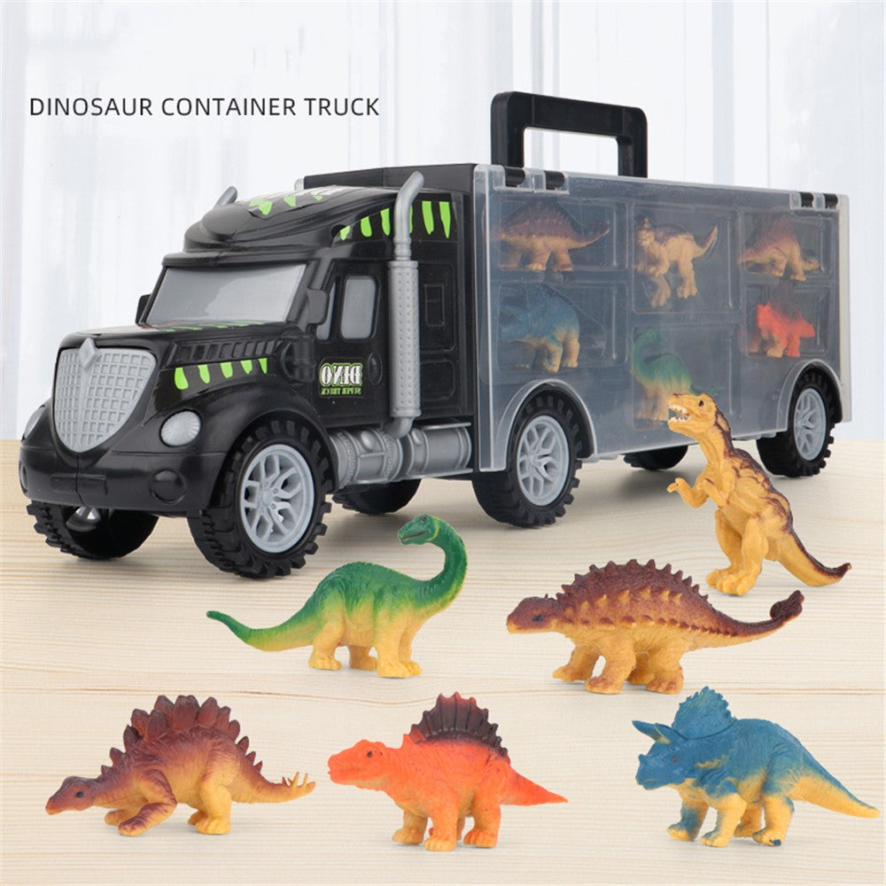 Dinosaurie Container Leksakslastbil Carrier Lastbil Leksaker DIY Förvaringsset Transport Bil Leksak Barnleksak