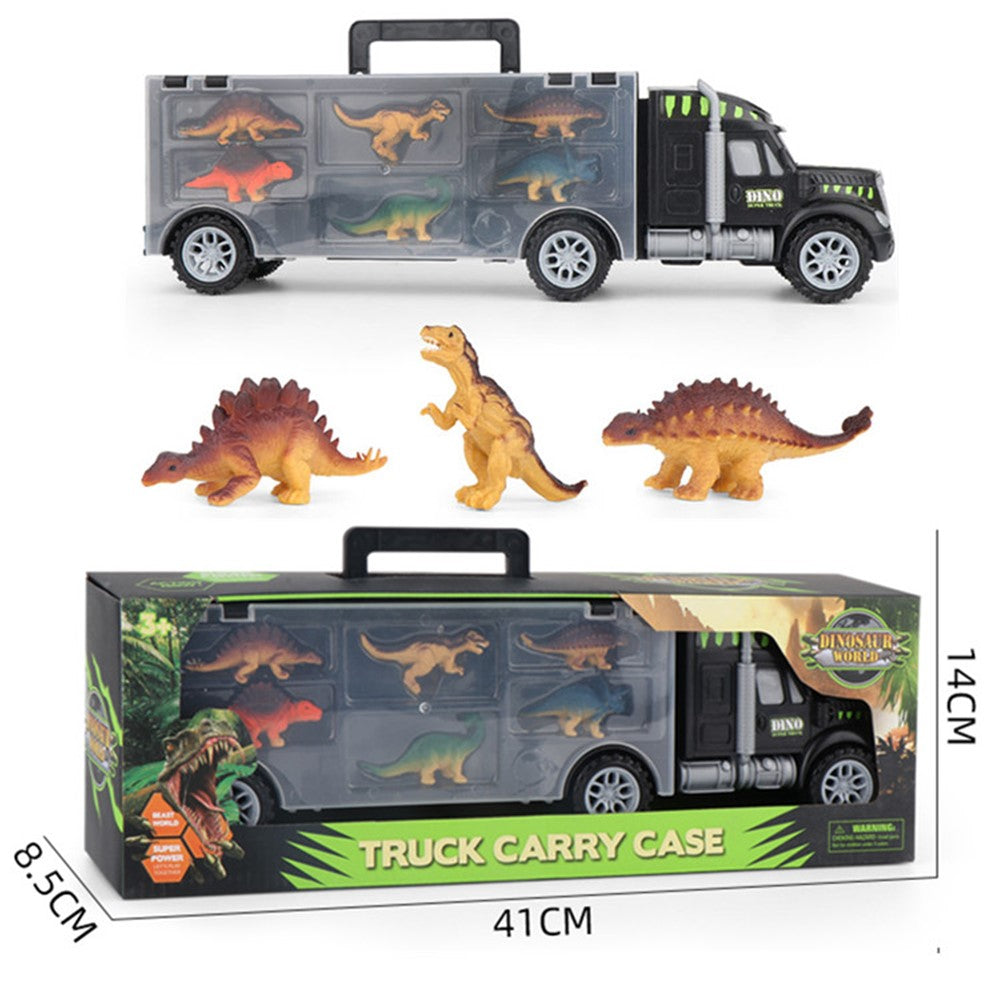 Dinosaurie Container Leksakslastbil Carrier Lastbil Leksaker DIY Förvaringsset Transport Bil Leksak Barnleksak