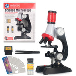 C2121 100-1200X Magnification Kids Educational Microscope Kit Science Lab LED Toy