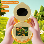 HM020F Microscope For Children 2.0 HD IPS Screen 7 LED Lights 100X Magnification Video Recorder