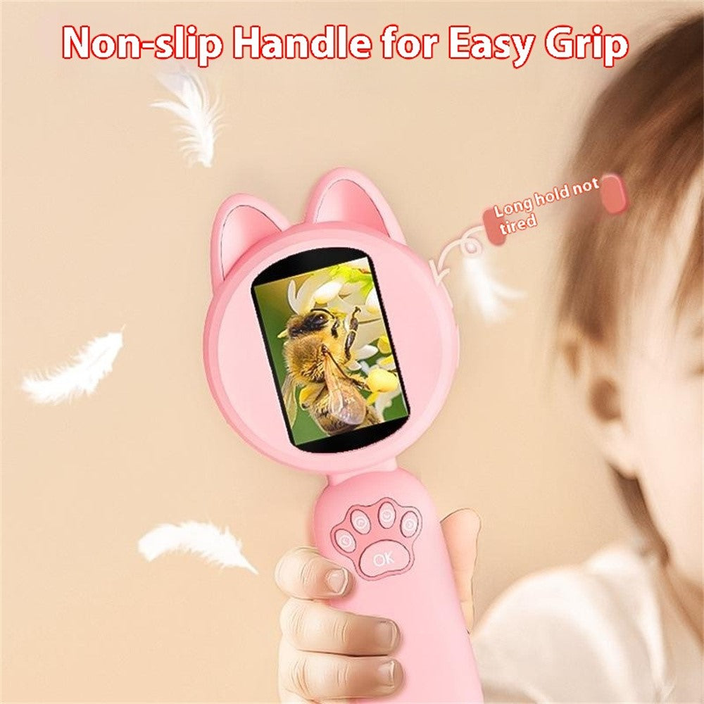 HM020B Kids Microscope 2.0 HD IPS Screen 100W Pixel 4X Zoom Handheld Digital Microscope