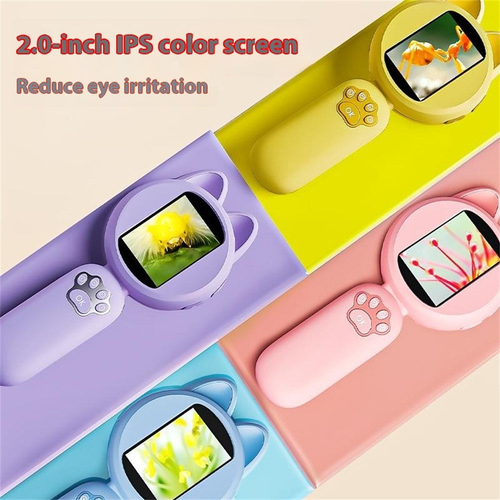 HM020B Kids Microscope 2.0 HD IPS Screen 100W Pixel 4X Zoom Handheld Digital Microscope