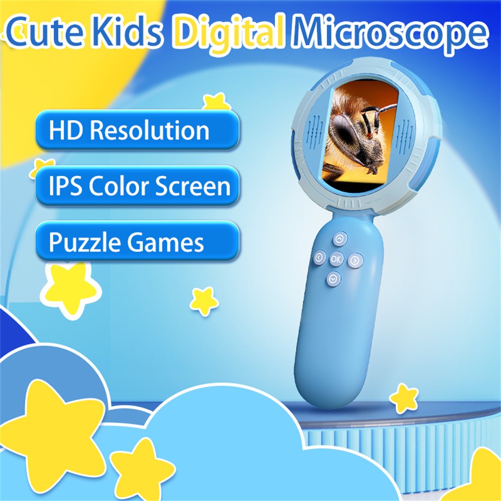 HM020C Digital Microscope for Kids 100x Magnification Handheld Educational Science Electronic Microscope