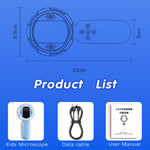 HM020C Digital Microscope for Kids 100x Magnification Handheld Educational Science Electronic Microscope